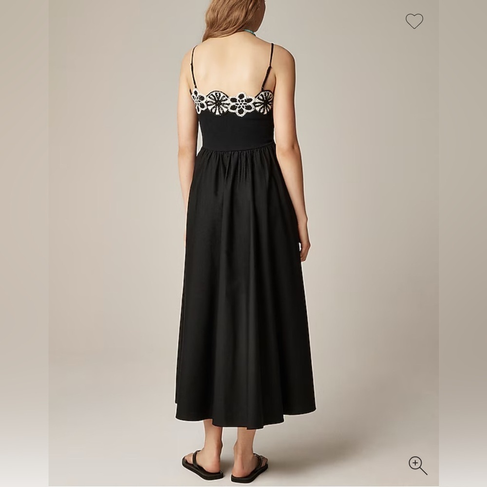 NWT J. Crew Black and White Crochet Mixy Dress - Picture 4 of 10